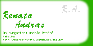 renato andras business card