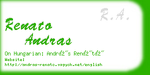 renato andras business card